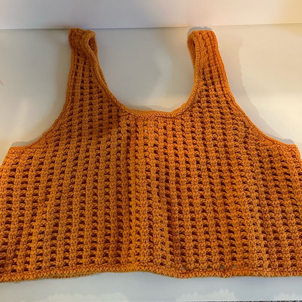 Target swimsuit coverup, crochet, orange